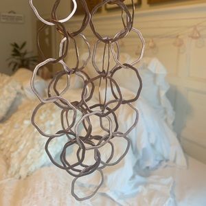 Stella & Dot copper metal rose gold circles statement necklace! FUN